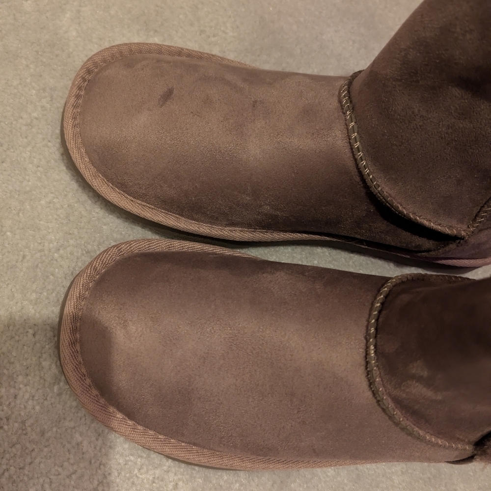Cozy Brown Fur-Lined Boots - Picture 5 of 6